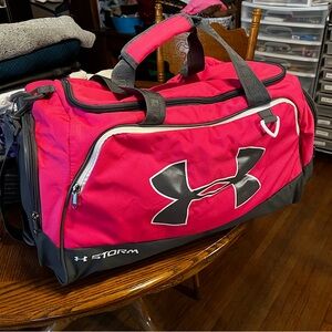Under Armour Storm duffle bag in hot pink